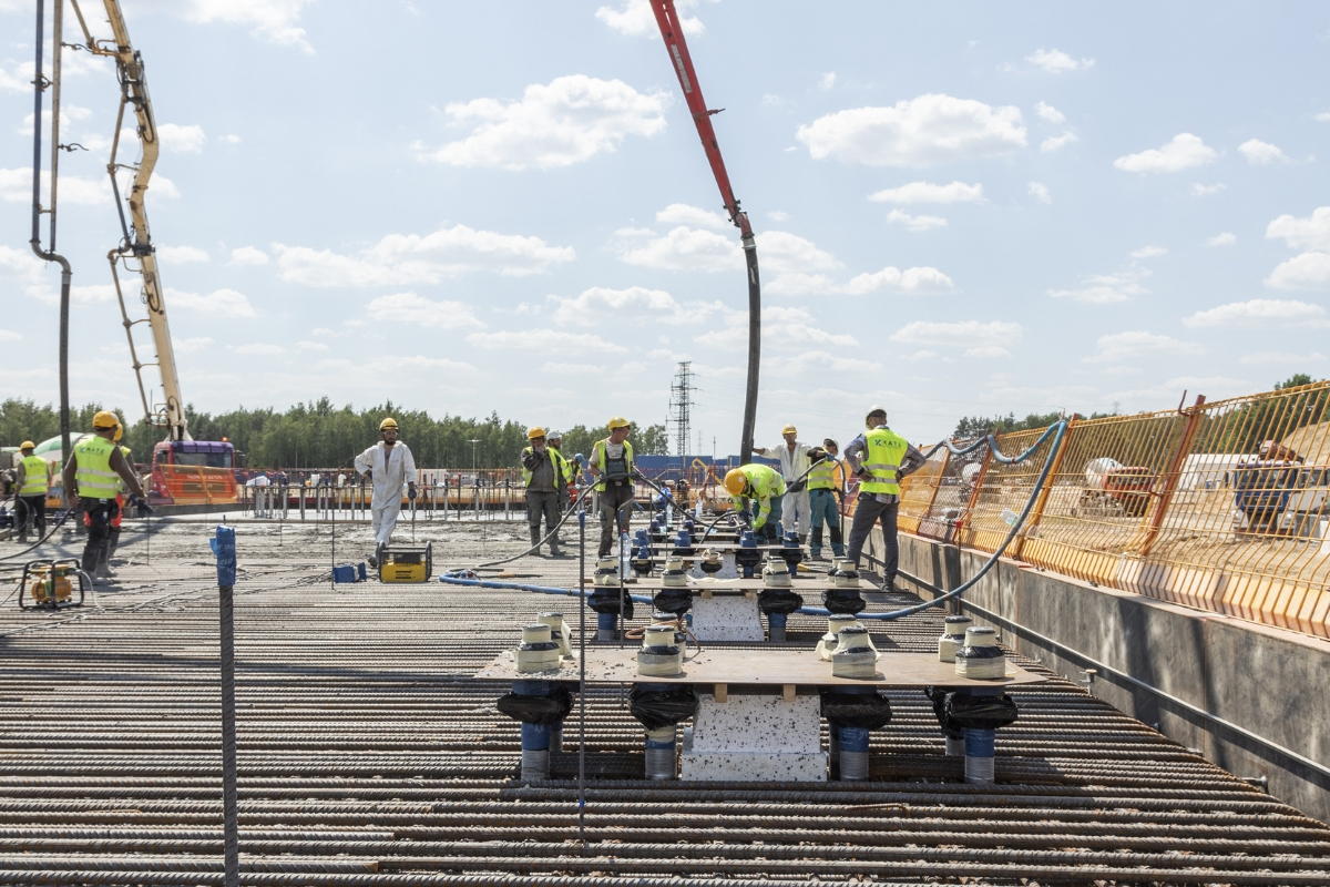 Concreting in progress