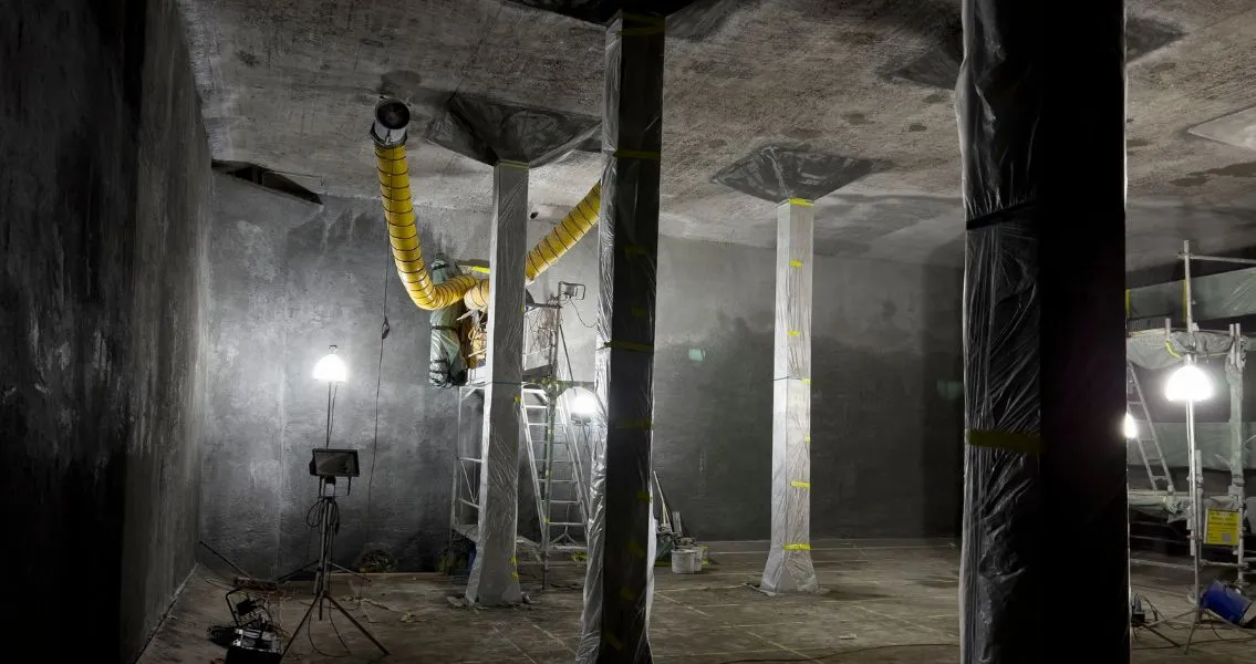 MC-RIM PW 111 wurde für den Wand- und Deckenbereich des Trinkwasserbehälters eingesetzt.