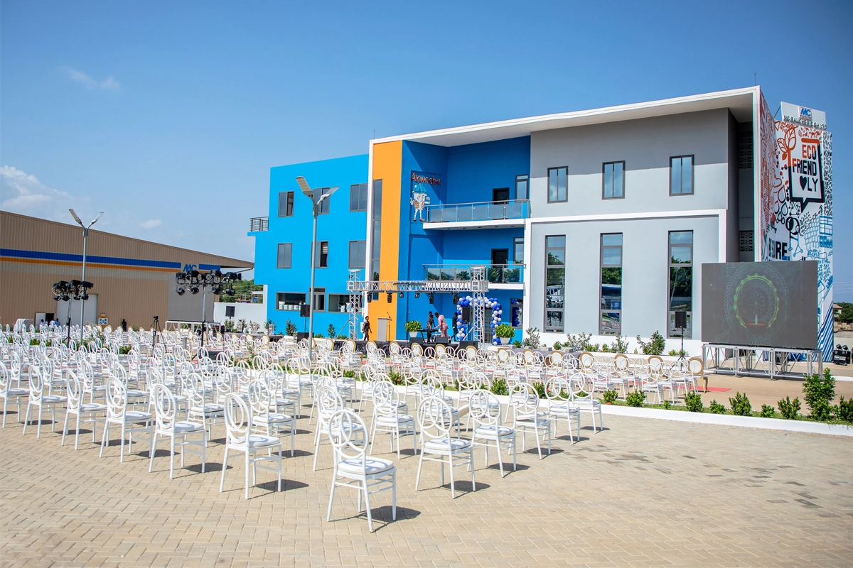 Blick auf das neue Bürogebäude der MC-Bauchemie Ghana.