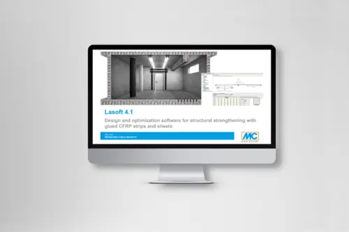 Unique software: Unlike conventional programs, Lasoft 4.1, comprises not just a dimensioning but also an extensive structural analysis capability. <br>&copy; MC-Bauchemie 2022
