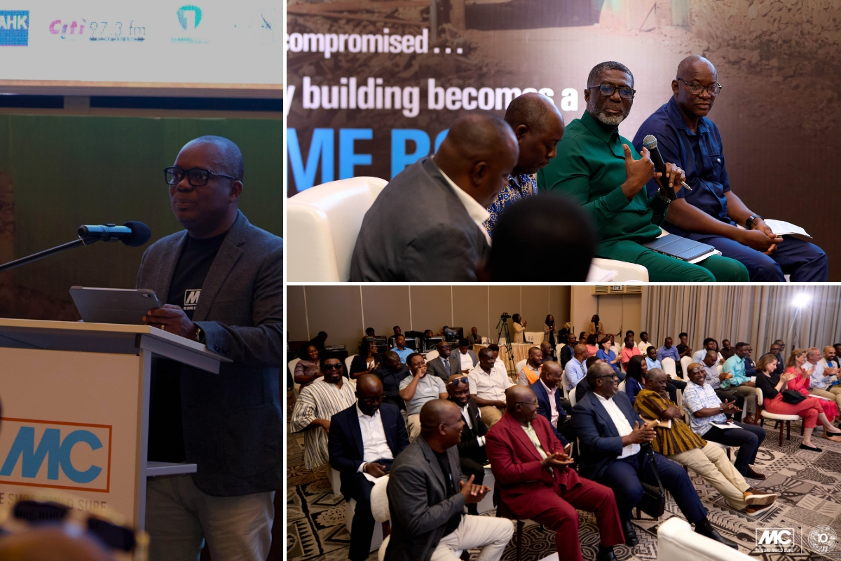 a collage of multiple photos from the industry symposium