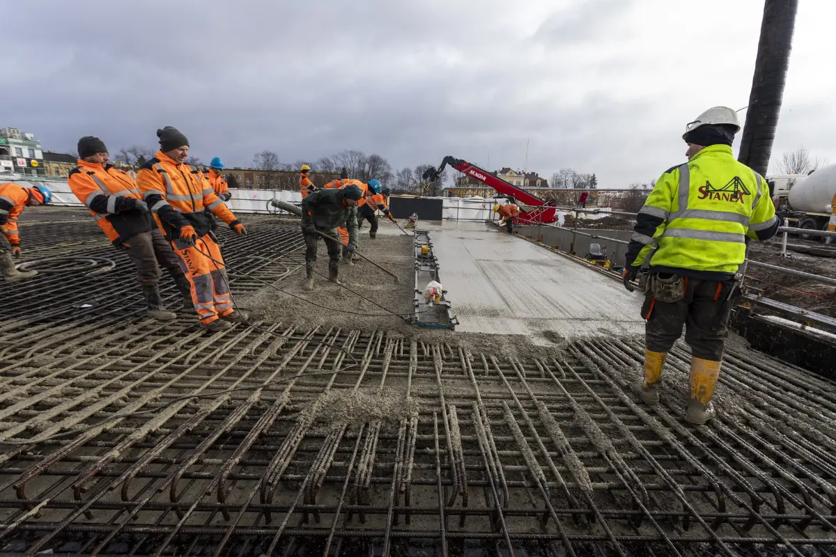 Ein Blick auf die Verarbeitung bei der Baustelle