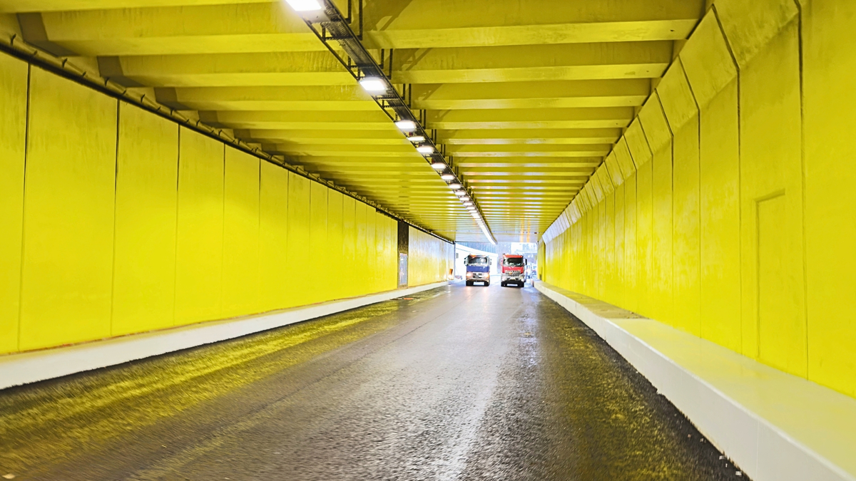 A view inside the rehabilitated tunnel